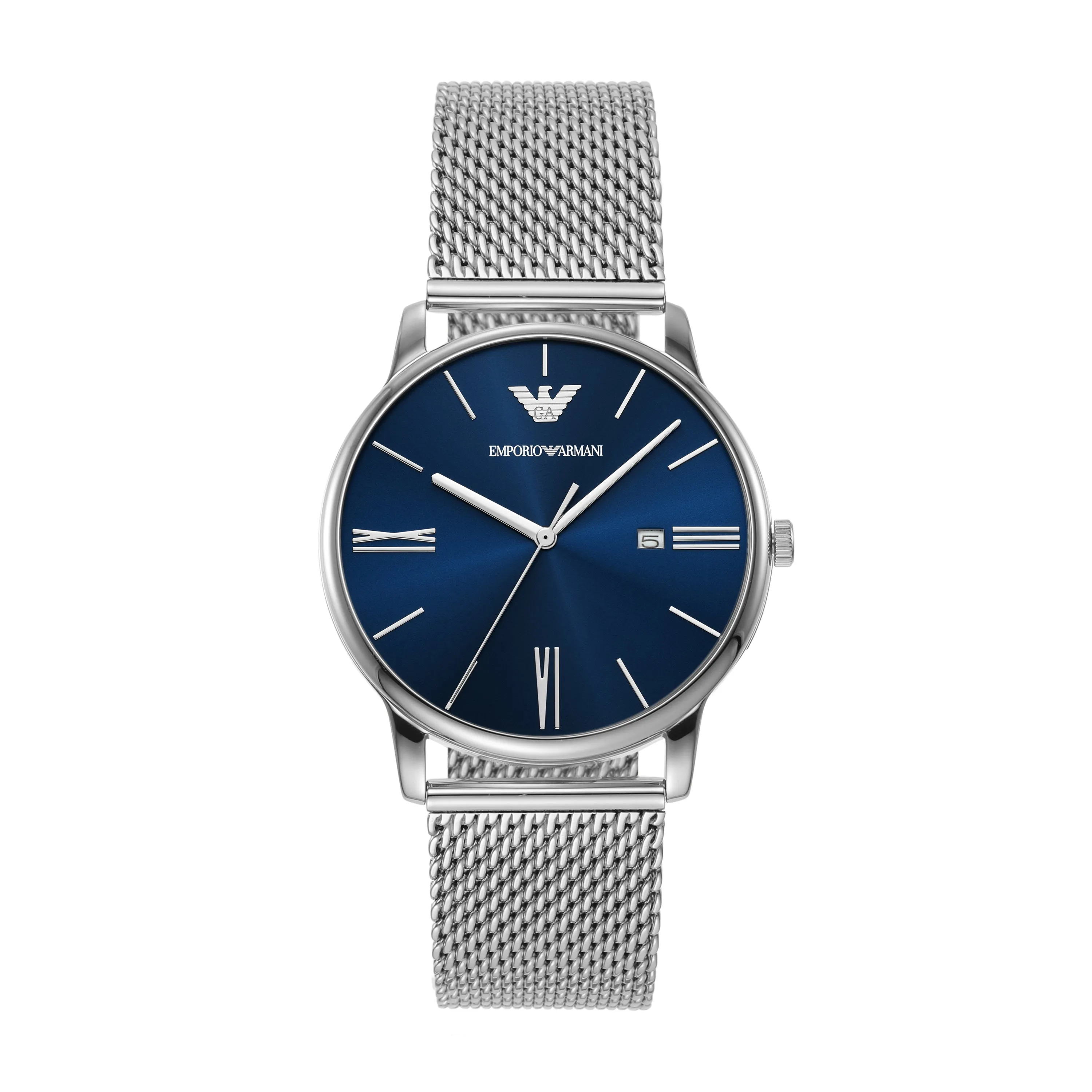 Emporio Armani Blue Sunray Dial Stainless Steel Men's Watch AR11571
