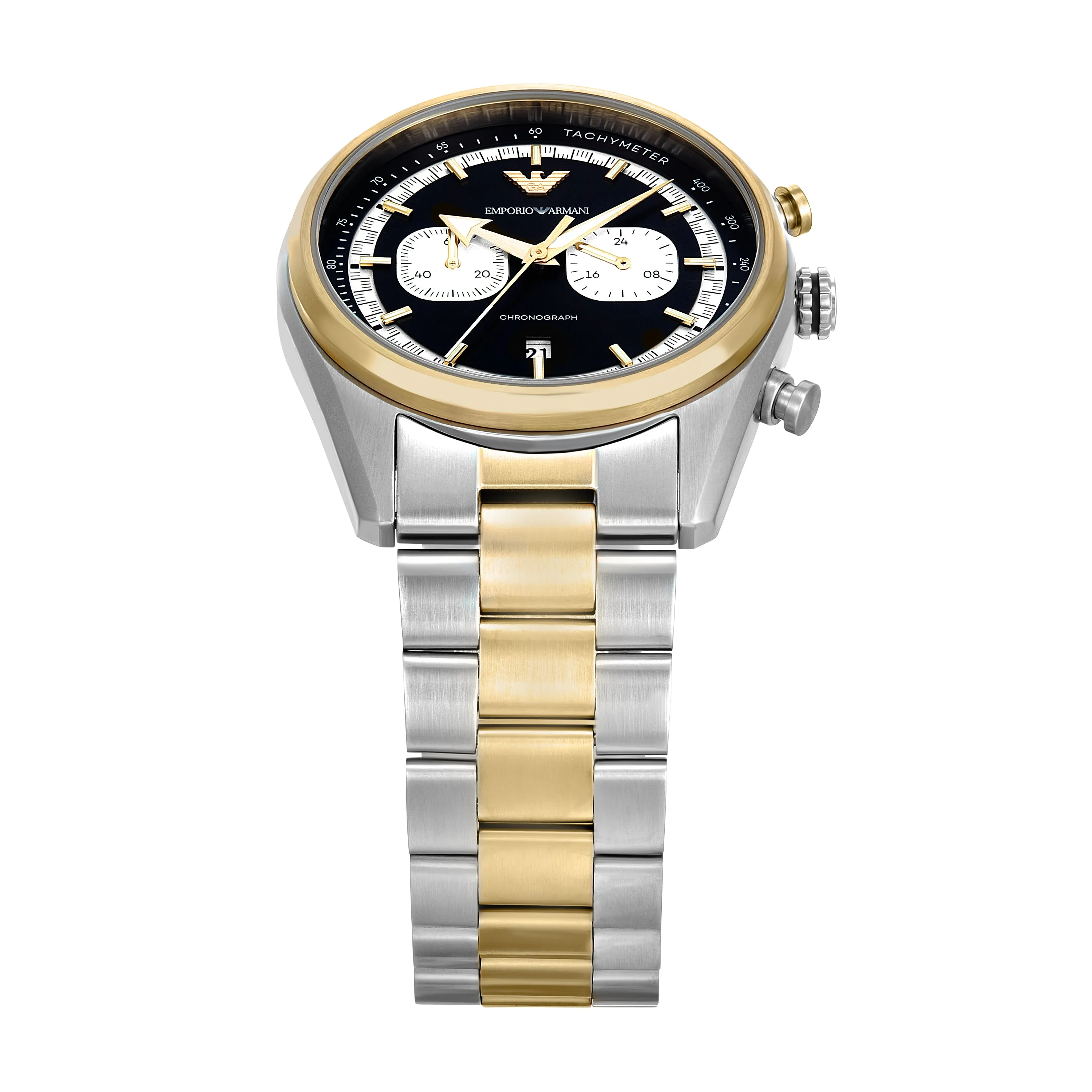 Emporio Armani Chronograph Black Dial Stainless Steel Watch AR11678