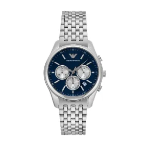 Emporio Armani Chronograph Blue Dial Stainless Steel Watch AR11582