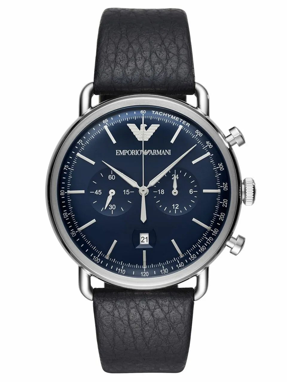 Emporio Armani Elegant Blue Dial Chronograph Watch AR11105