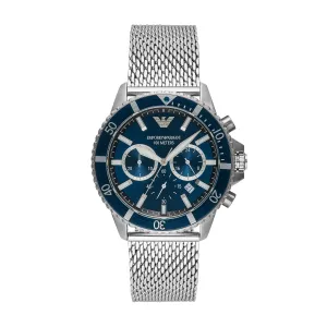 Emporio Armani Elegant Men's Chronograph Silver Watch AR11587