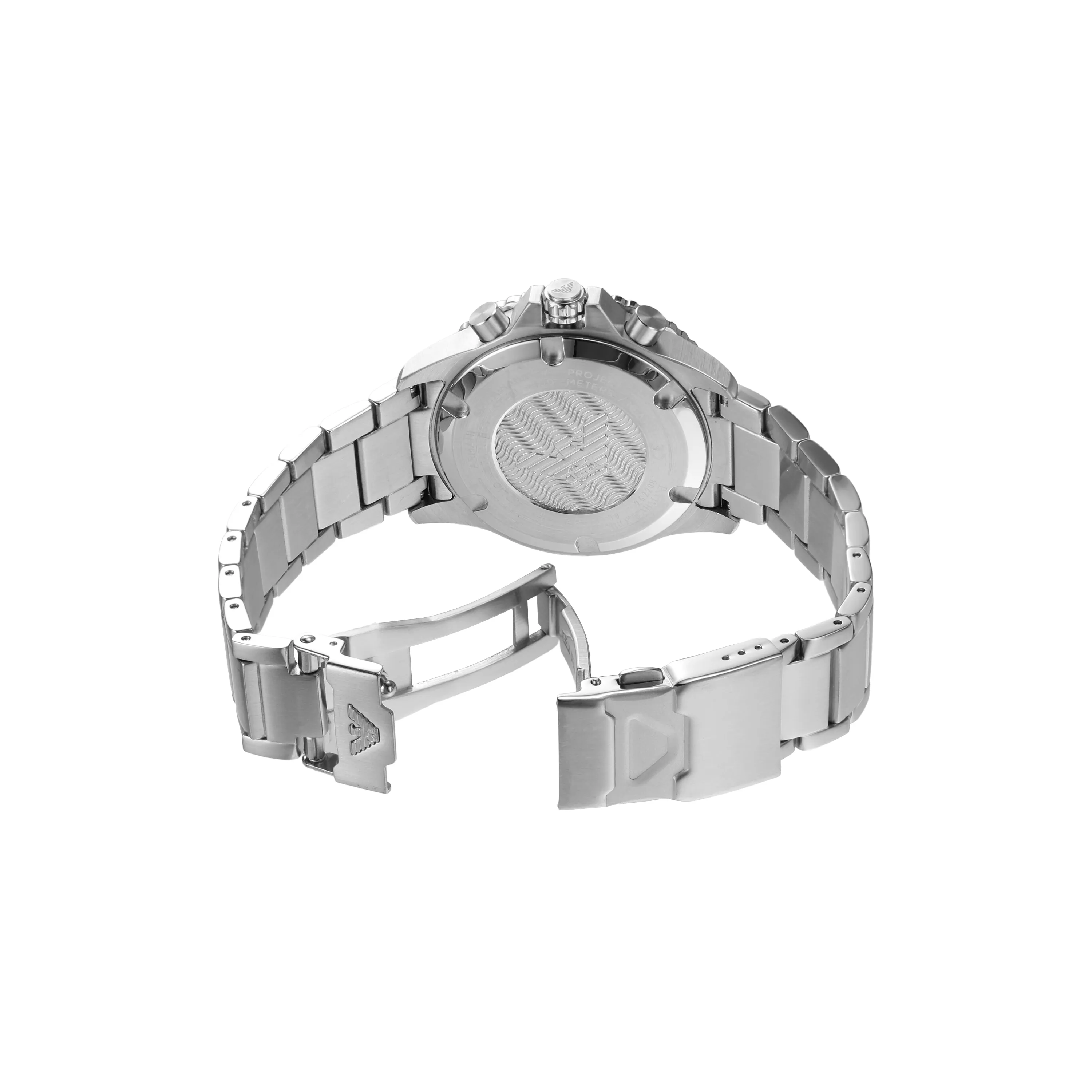 Emporio Armani Green Dial Eco Stainless Steel Chronograph Watch AR11500