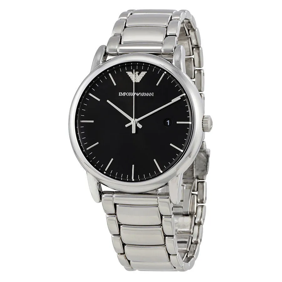 Emporio Armani Luigi Black Dial Steel Men's Watch Model AR2499