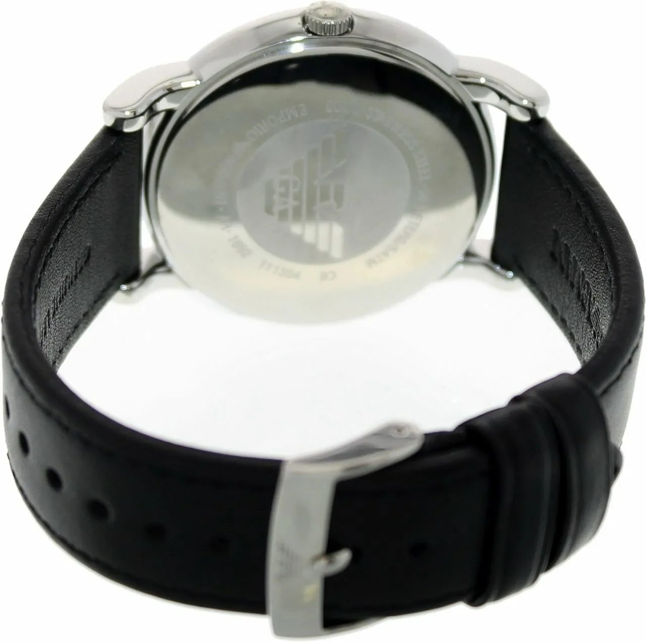 Emporio Armani Luigi Men's Black Dial Leather Watch AR1737