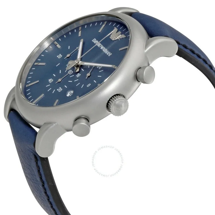 Emporio Armani Luigi Mens Chronograph Watch with Blue Dial AR1969