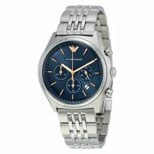 Emporio Armani Mens AR1974 Chronograph Watch with Blue Dial