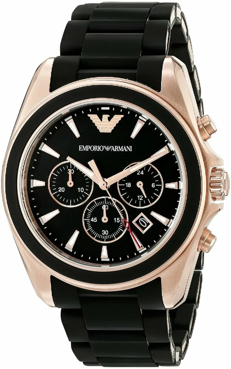 Emporio Armani Men's Chronograph Sportivo Watch Black Dial AR2453