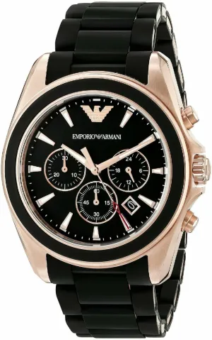 Emporio Armani Men's Chronograph Sportivo Watch Black Dial AR2453