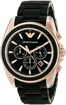 Emporio Armani Men's Chronograph Sportivo Watch Black Dial AR2453