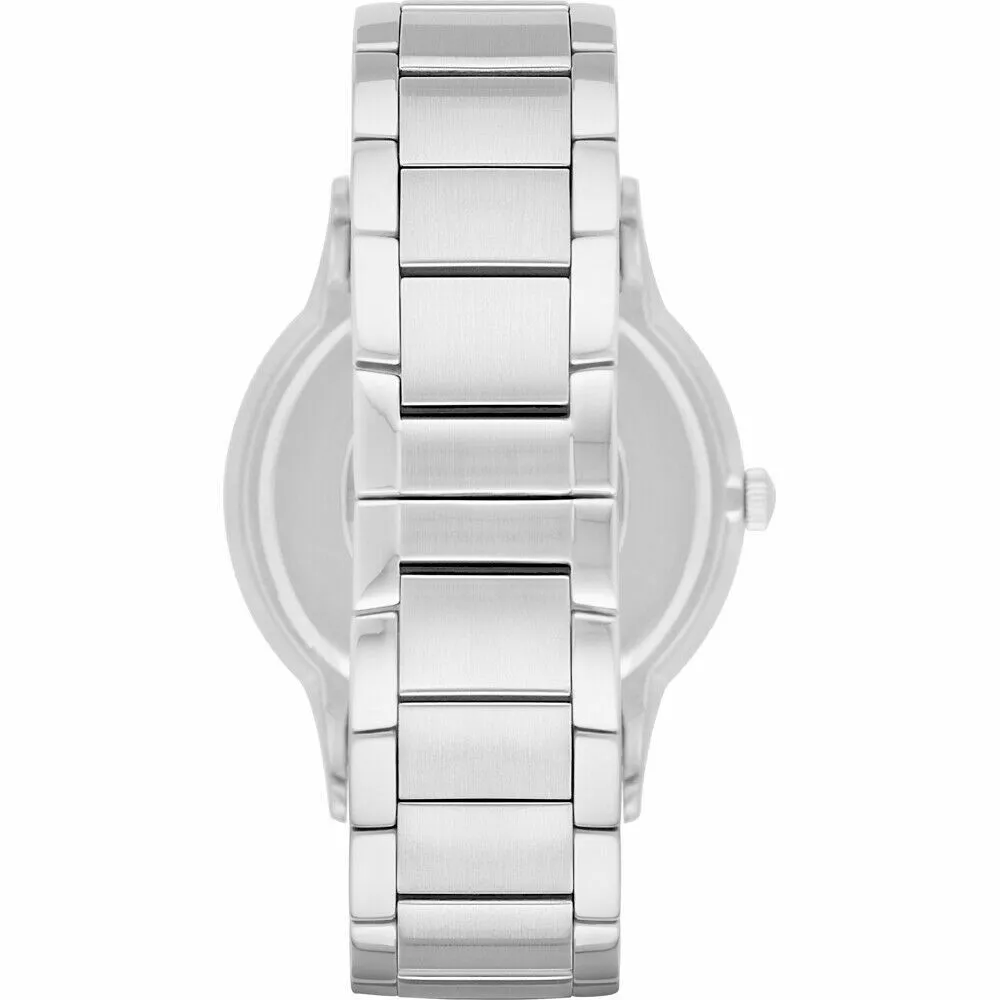 Emporio Armani Mens Grey Dial Stainless Steel Watch AR11179