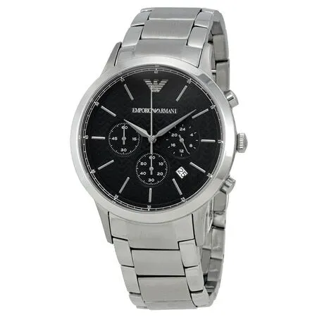 Emporio Armani Men's Navy Chronograph Watch with Date and Water Resistance