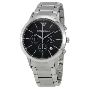 Emporio Armani Men's Navy Chronograph Watch with Date and Water Resistance