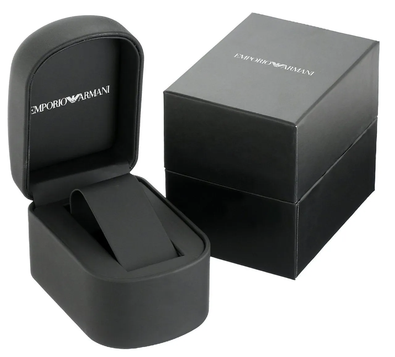 Emporio Armani Men's Sophisticated Black Dial Leather Watch AR1732