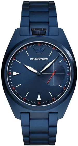 Emporio Armani Men's Stainless Steel Watch with Blue Dial AR11309