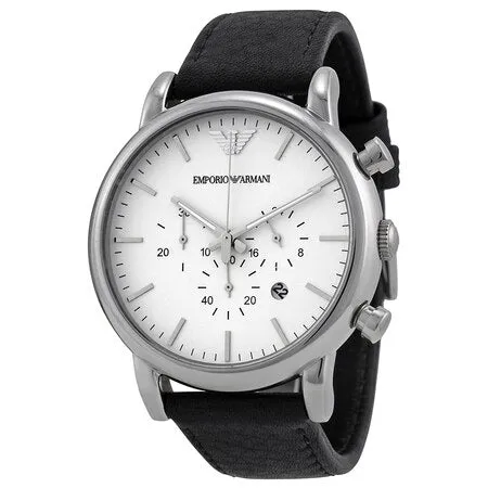 Emporio Armani Men's Stylish Leather Chronograph Timepiece AR1807