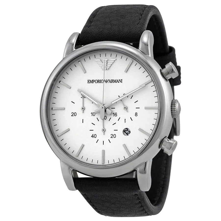 Emporio Armani Men's Stylish Leather Chronograph Timepiece AR1807
