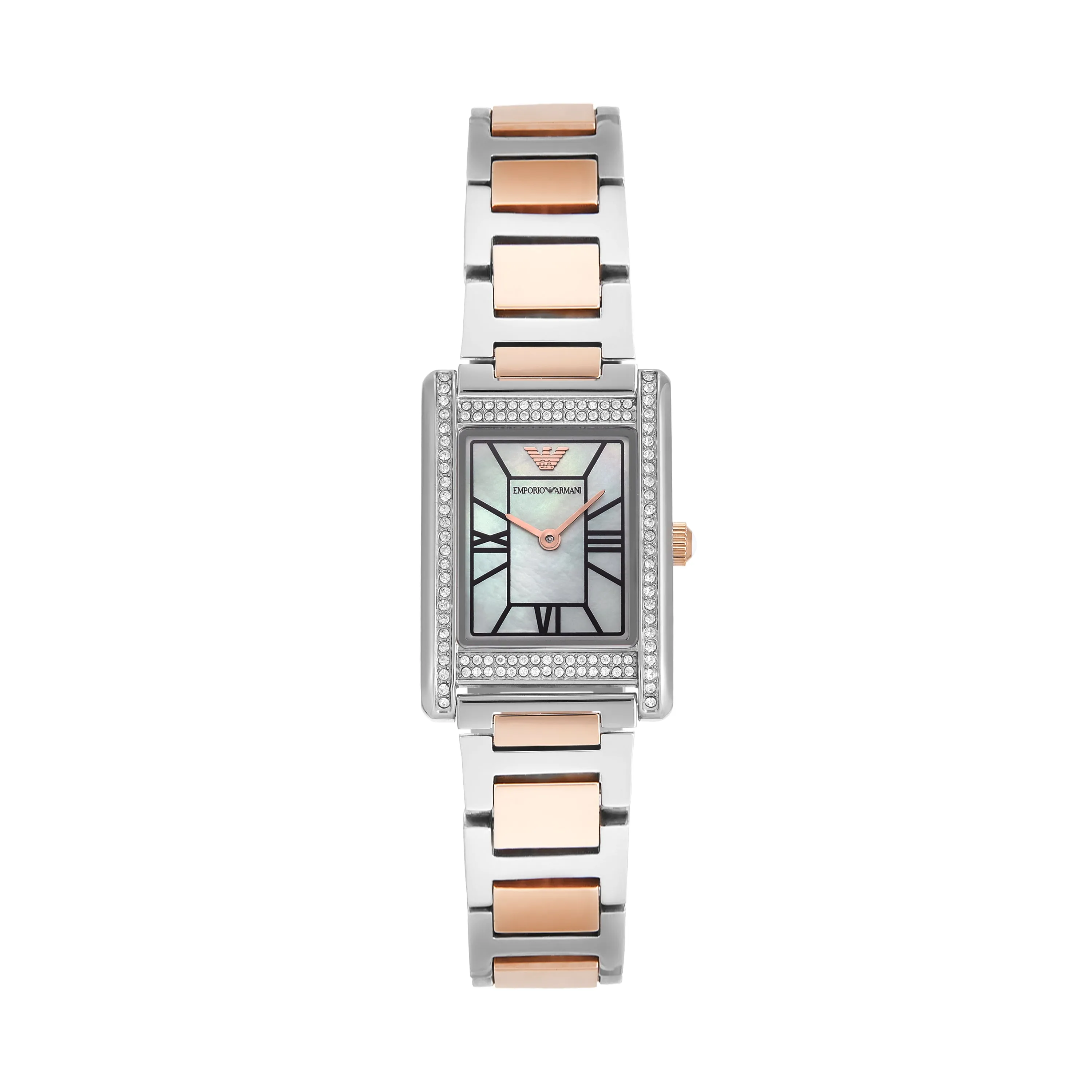 Emporio Armani Mother of Pearl Dial Two Tone Stainless Steel Watch AR11626