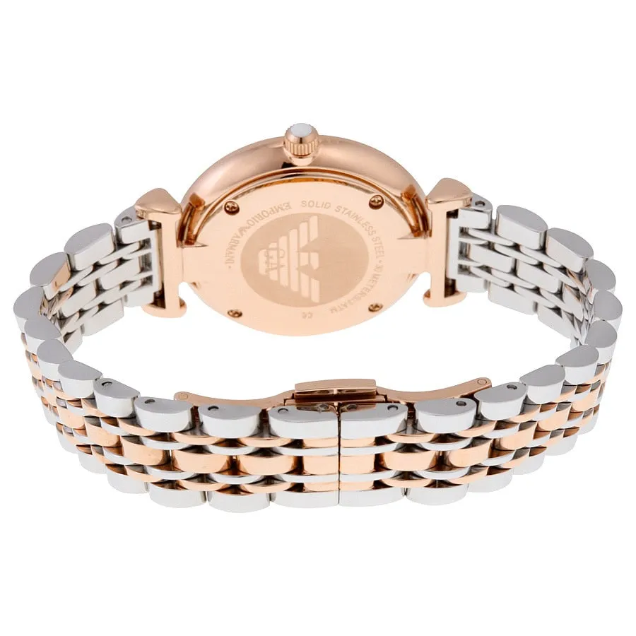 Emporio Armani Rose Gold Quartz Watch with Mother of Pearl Dial AR1683