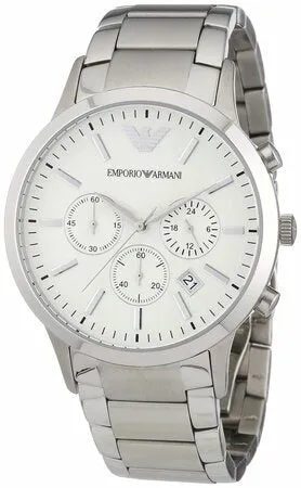 Emporio Armani Silver Chronograph Watch for Men AR2458