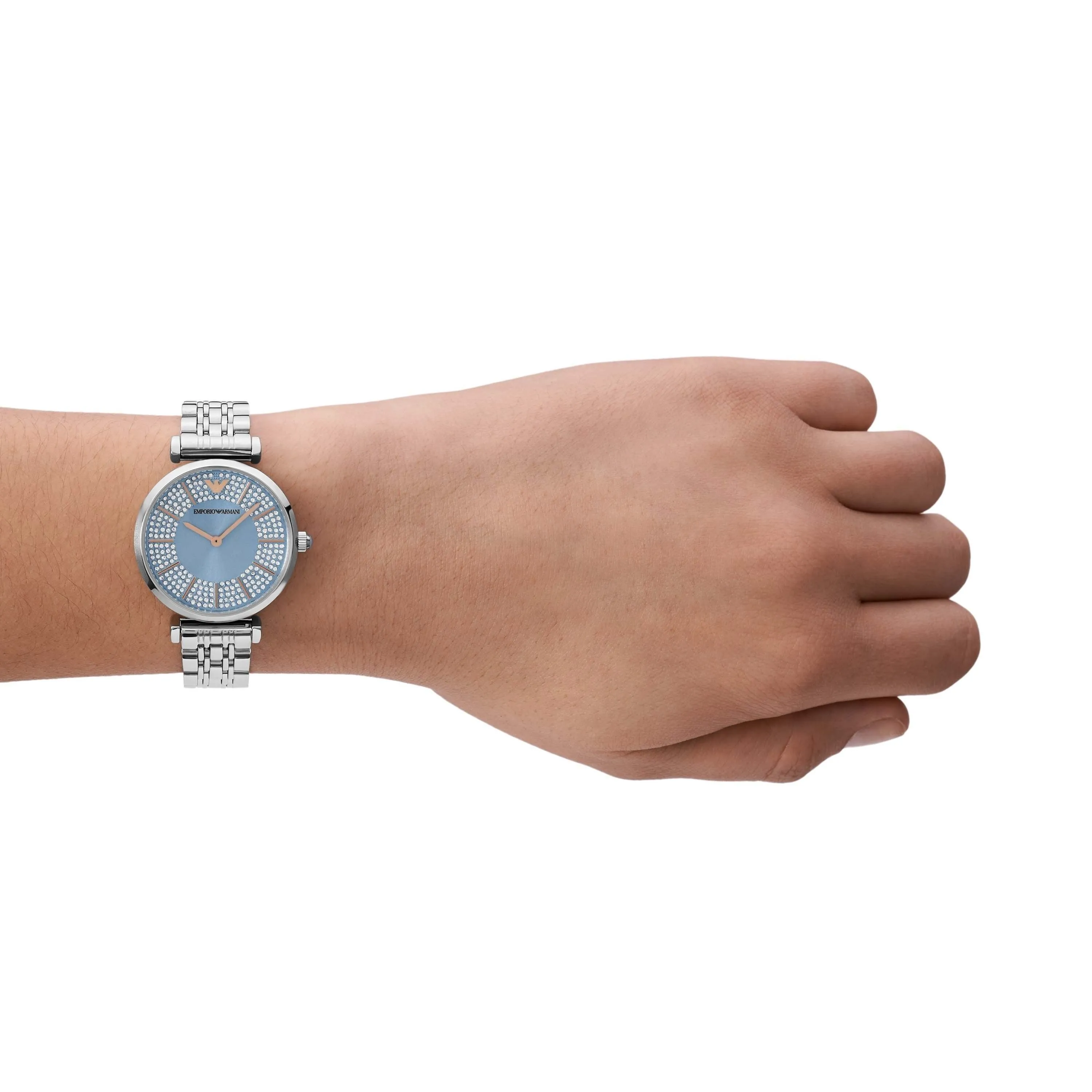 Emporio Armani Silver Tone Analogue Watch AR11594