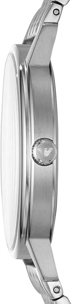 Emporio Armani Silver Watch and Cufflinks Set for Men AR80030