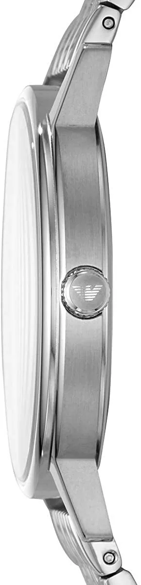 Emporio Armani Silver Watch and Cufflinks Set for Men AR80030