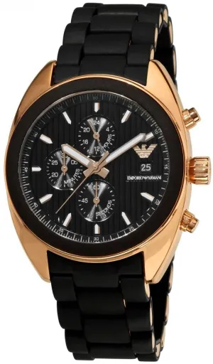 Emporio Armani Sportivo Chronograph Black Dial Watch AR5954