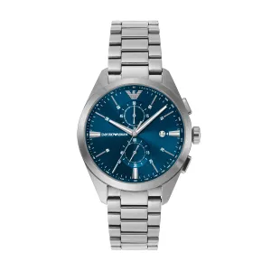 Emporio Armani Stainless Steel Blue Dial Mens Chronograph Watch AR11541