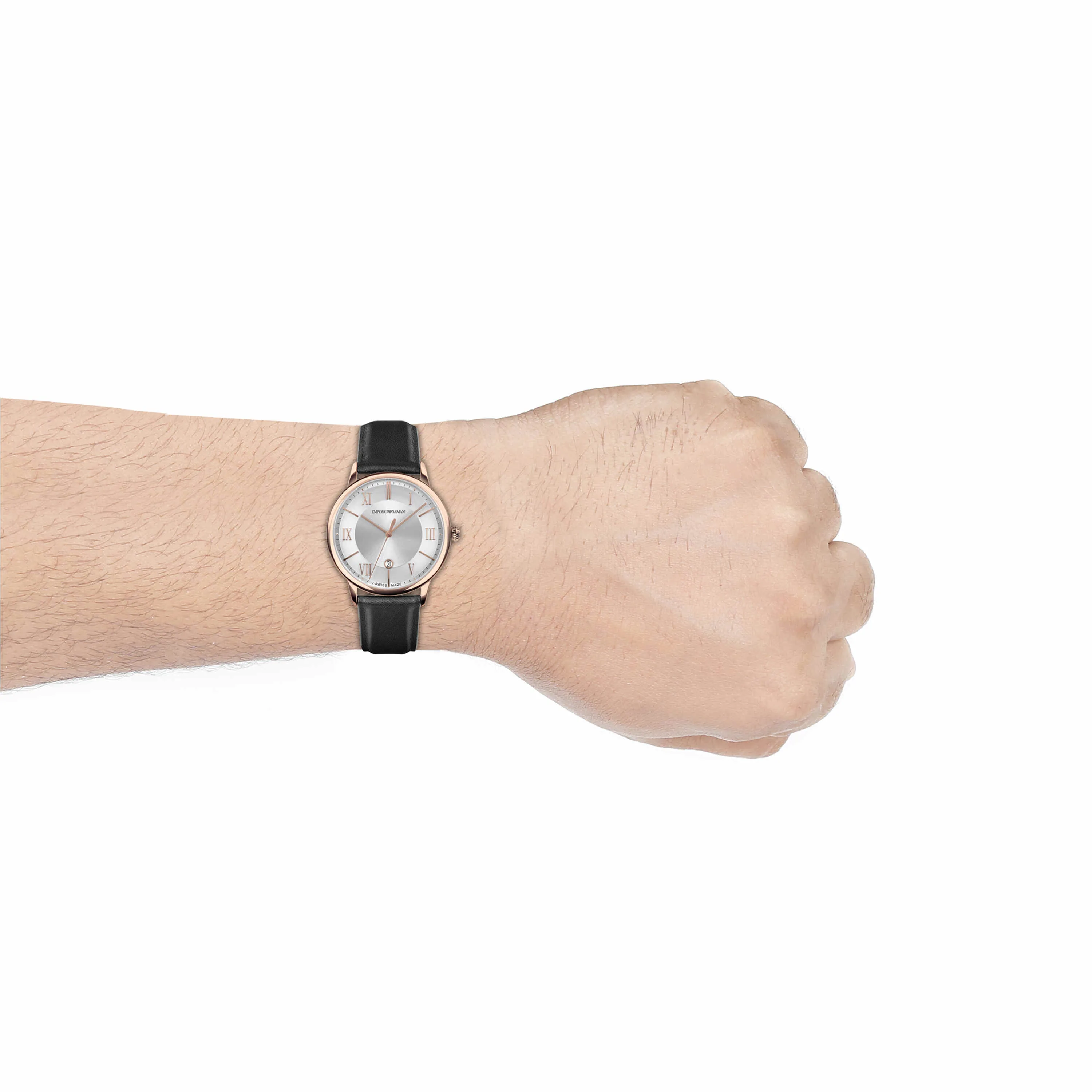 Emporio Armani Swiss Black Analogue Watch ARS5000
