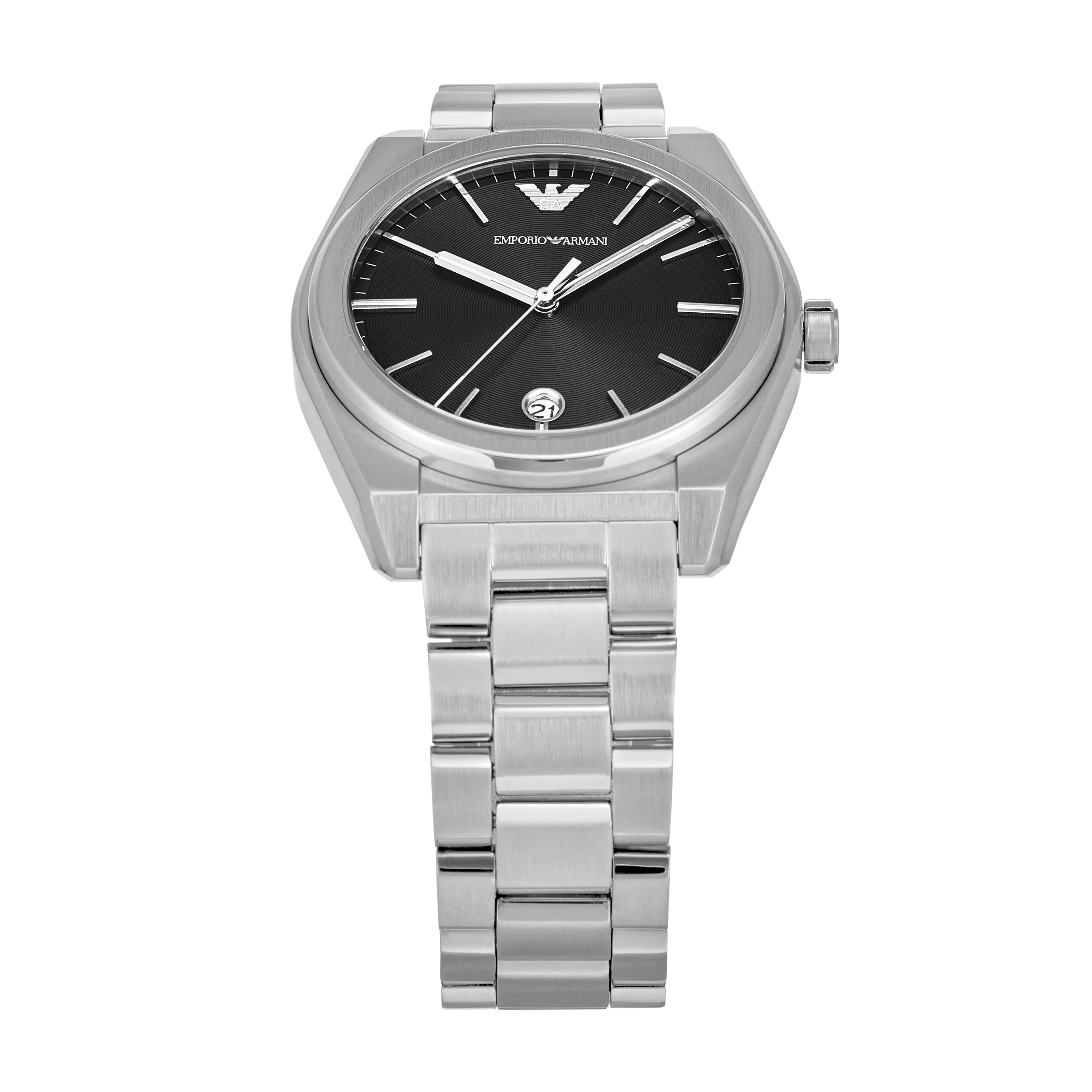 Emporio Armani Three-Hand Date Black Dial Stainless Steel AR11622