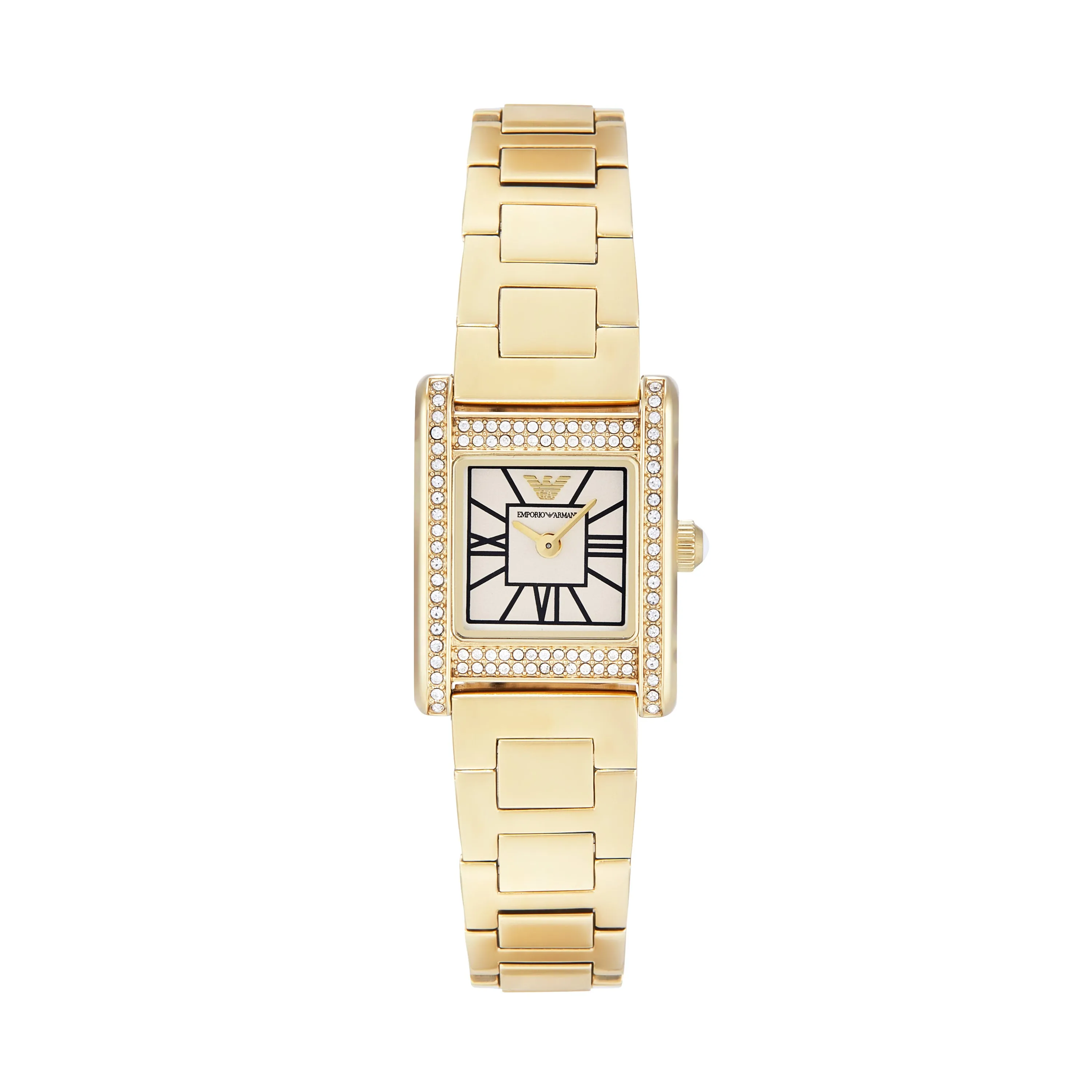 Emporio Armani Two-Hand Mother of Pearl Dial Gold Stainless Steel Watch AR11663