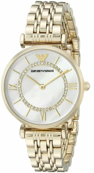 Emporio Armani Women's Gold Dial Stainless Steel Watch AR1907
