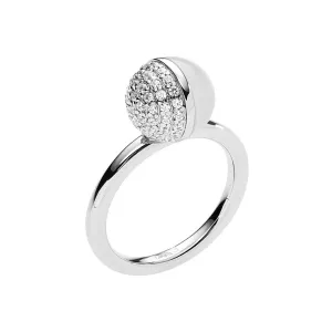 Emporio Armani Women's Silver Zirconia Ring 6.5 EG3303040