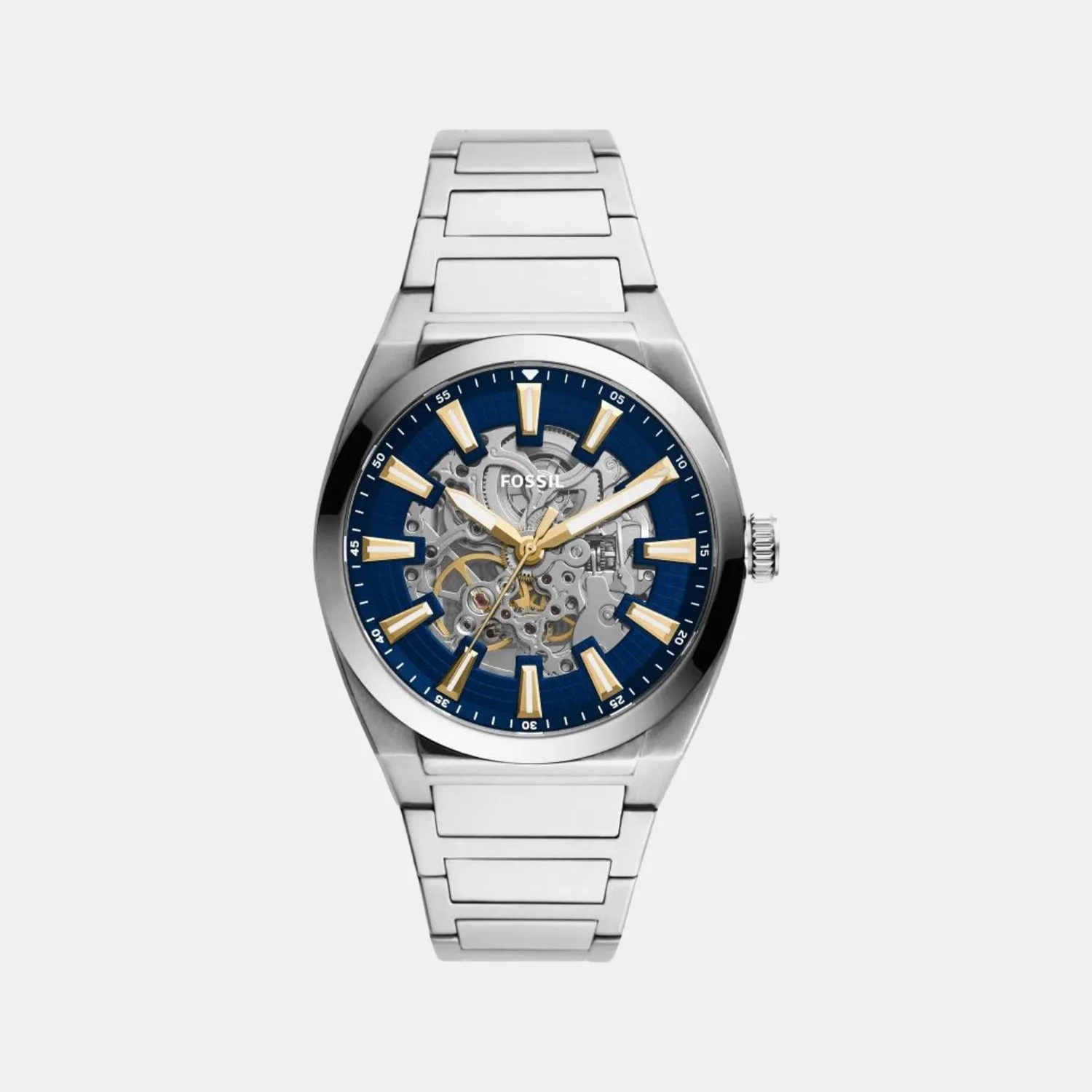 Everett Men Automatic Blue Dial Analog Stainless Steel Watch ME3220