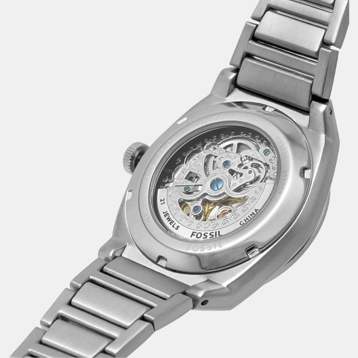 Everett Men Automatic Blue Dial Analog Stainless Steel Watch ME3220