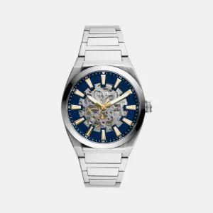 Everett Men Automatic Blue Dial Analog Stainless Steel Watch ME3220