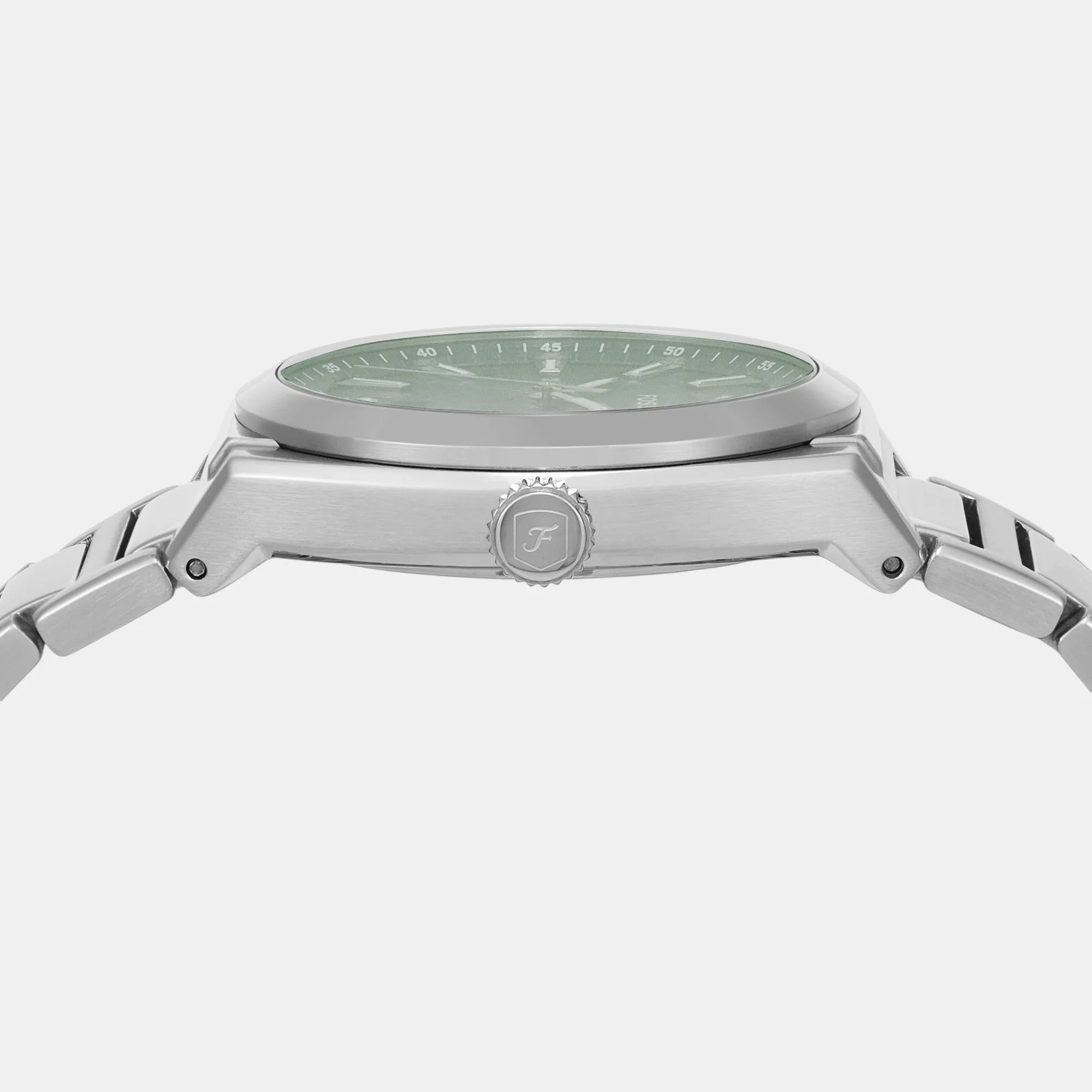 Everett Men Quartz Green Dial Analog Stainless Steel Watch FS6056