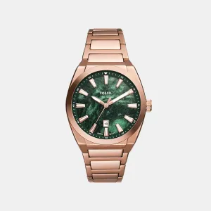 Everett Men Quartz Green Dial Analog Stainless Steel Watch FS6074