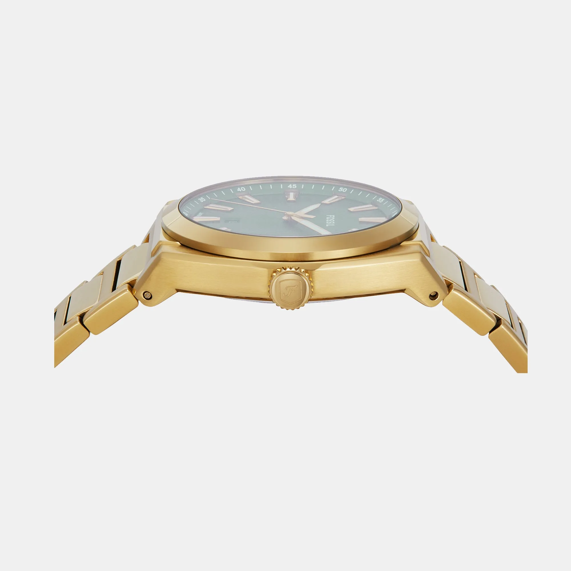 Everett Men Quartz Green Dial Analog Stainless Steel Watch FS6090
