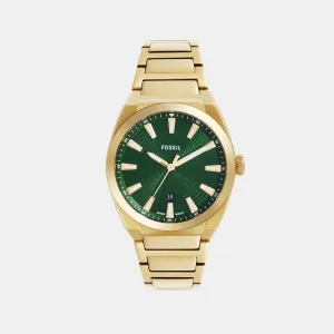 Everett Men Quartz Green Dial Analog Stainless Steel Watch FS6090