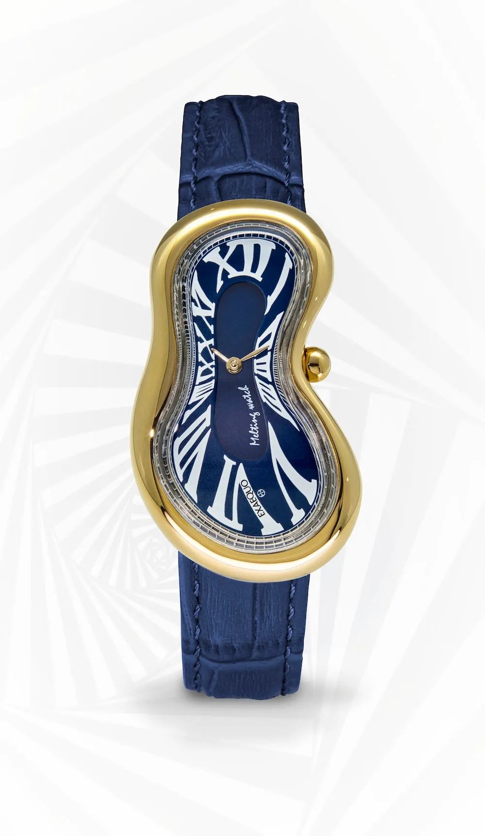 Exaequo Melting PVD Gold Blue Watch