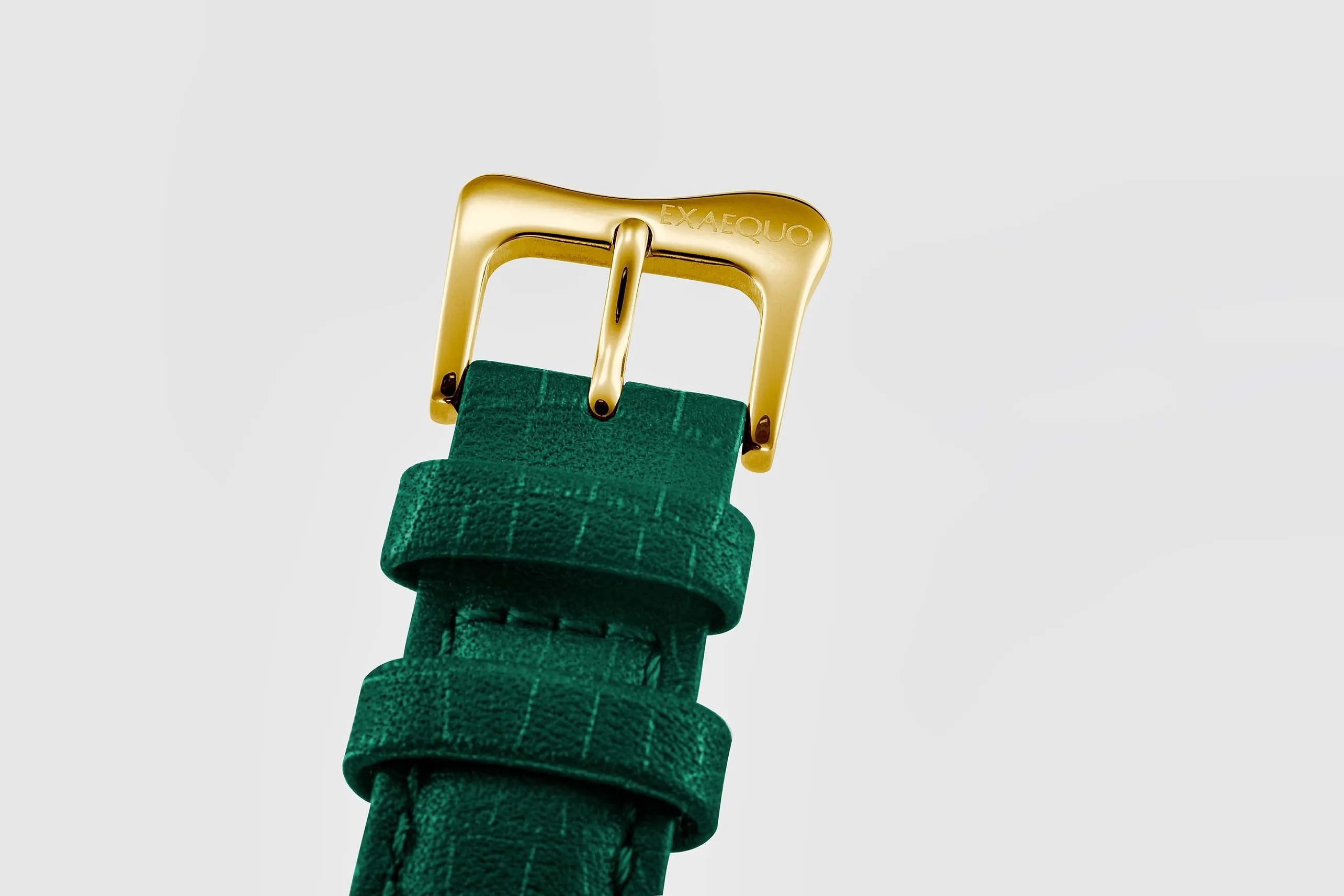 Exaequo Melting PVD Gold Green Watch