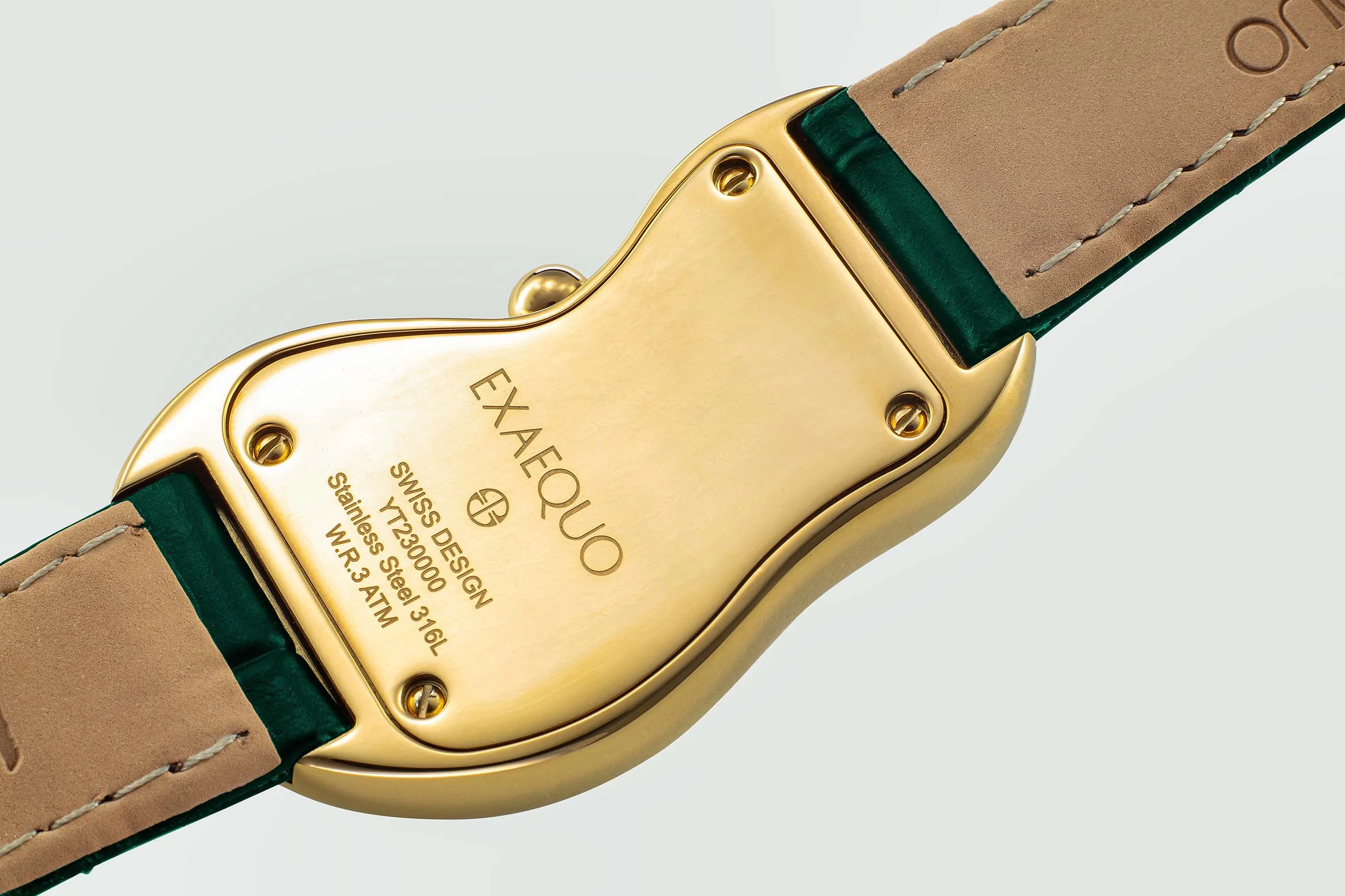 Exaequo Melting PVD Gold Green Watch