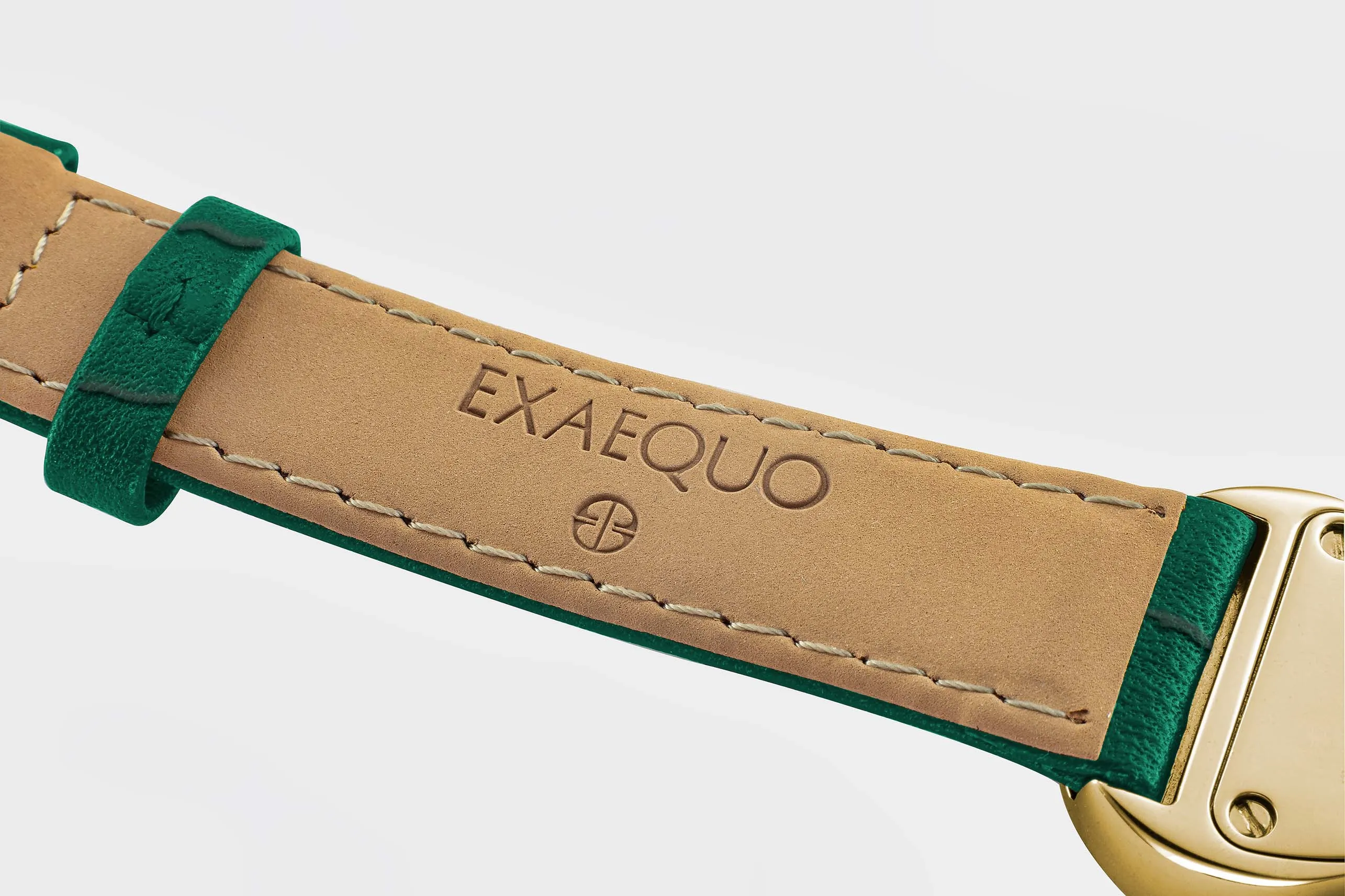 Exaequo Melting PVD Gold Green Watch