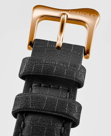 Exaequo Melting PVD Rose Gold Black Watch