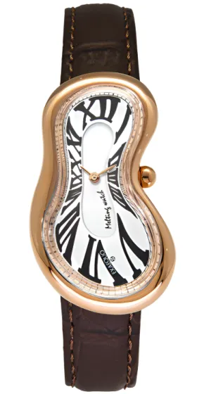 Exaequo Melting PVD Rose Gold White Watch