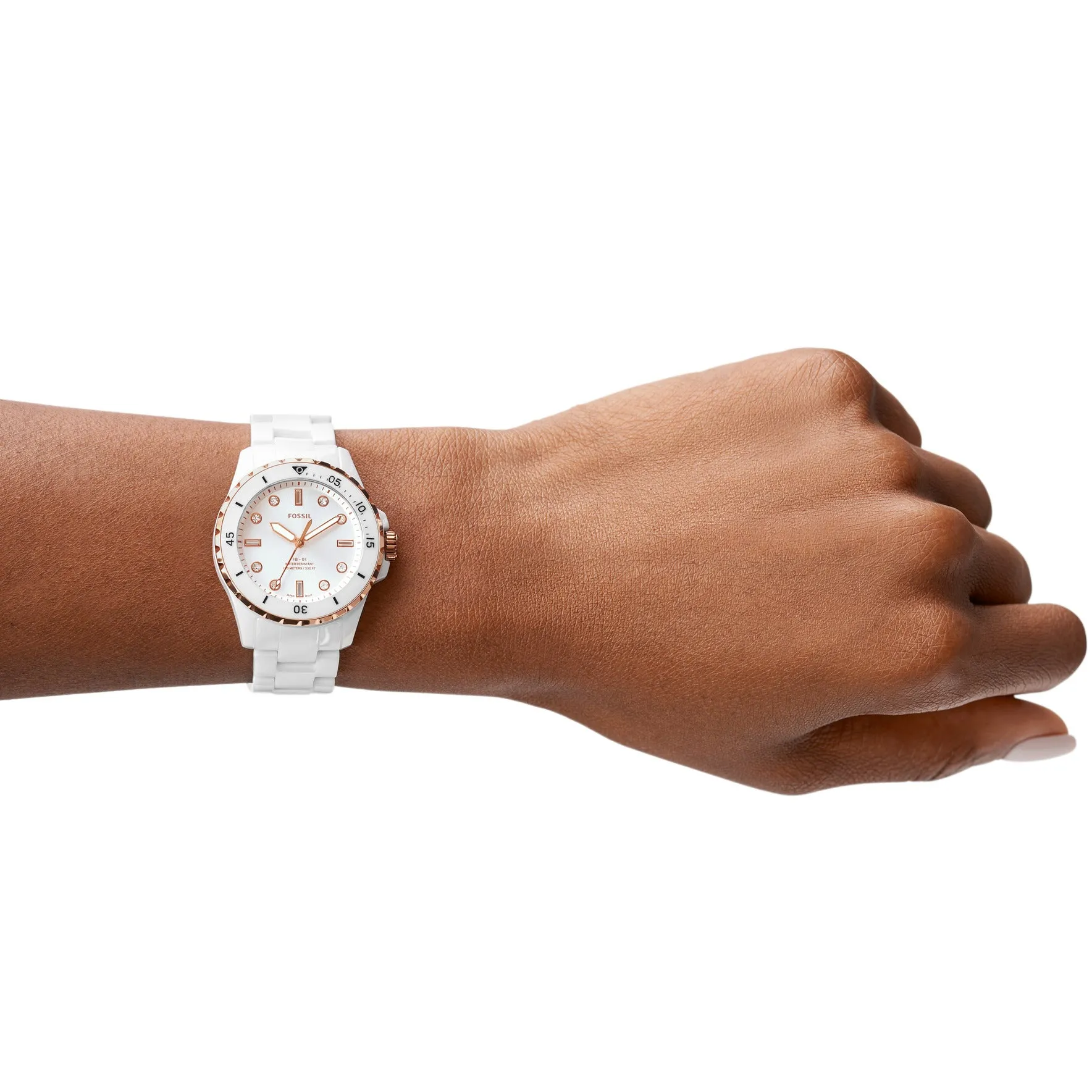 FB-01 Three-Hand White Ceramic Watch