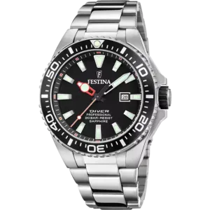 Festina Black Dial Stainless Steel Bracelet Men's Watch F20663/3