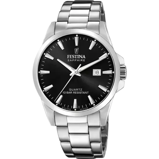 Festina Black Dial Stainless Steel Strap Men's Watch F20024/4