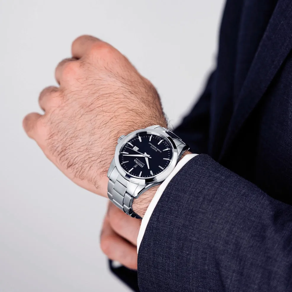 Festina Black Dial Stainless Steel Strap Men's Watch F20024/4